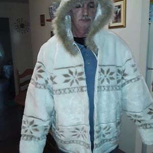 Black mountain  fur coat